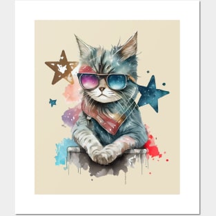 Cute Cat Superstar Posters and Art